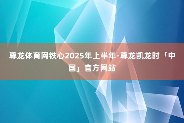 尊龙体育网铁心2025年上半年-尊龙凯龙时「中国」官方网站
