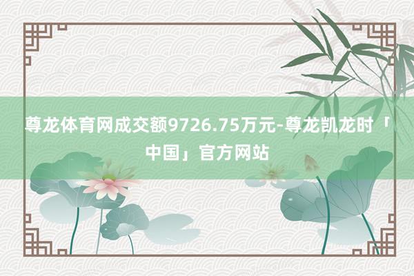 尊龙体育网成交额9726.75万元-尊龙凯龙时「中国」官方网站
